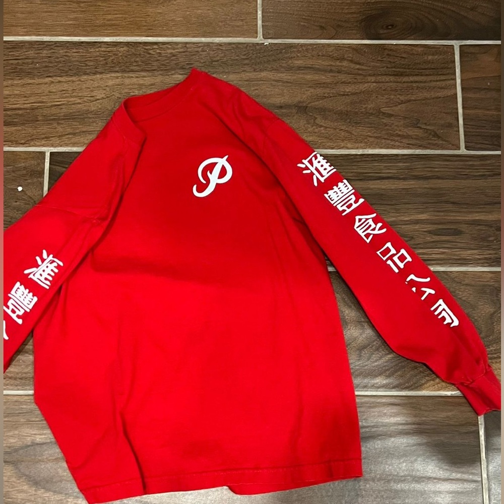 Red primitive shirt